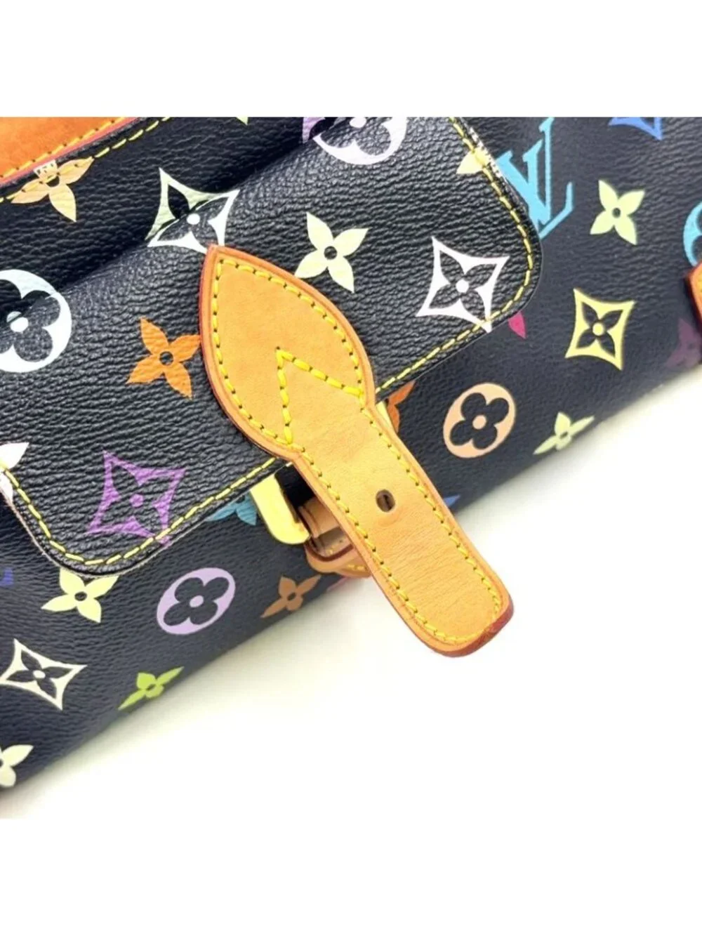 ★SOLD★ Louis Vuitton Eliza Monogram Multicolor Noir Leather Black Shoulder Bag - Picture 9 of 15